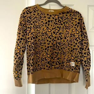 H&M Leopard Print Sweatshirt Size Medium